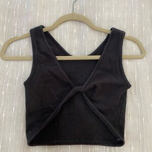 Charcoal gray crop top
